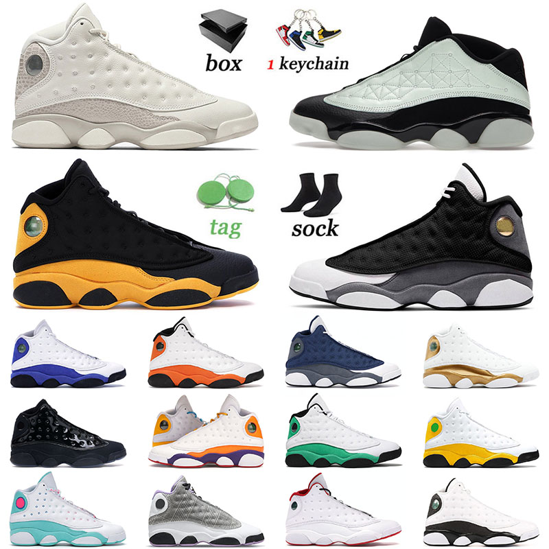 

With Box Top Jumpman Basketball Shoes Sneakers 13 13s XIII Singles Day Black Flint Starfish Lucky Green Chicago Cap And Gown Sports Trainers, Separate colours