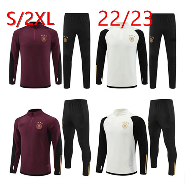 

2022 Germanies soccer jersey tracksuit KROOS GNABRY WERNER DRAXLER REUS MULLER GOTZE football shirt germanyS world training suit cup Men kids kit, Ivory