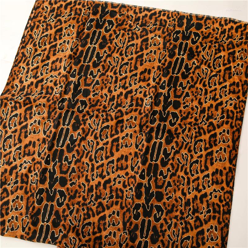 

Scarves Autumn Fashion Gold Lurex Leopard Fringe Viscose Scarf Lady High Quality Hijab Shawls And Wraps Female Foulards Echarpe Designer