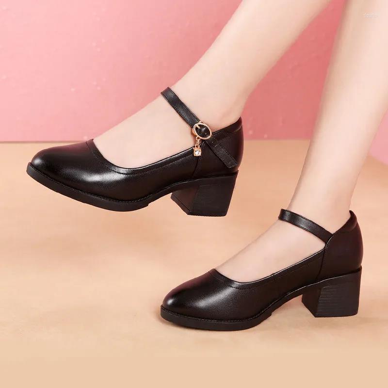 

Dress Shoes Sapatos Femininas Women Fashion Round Toe Pu Leather Platform High Heel Zapatos De Mujer Lady Casual Office Pumps E9662