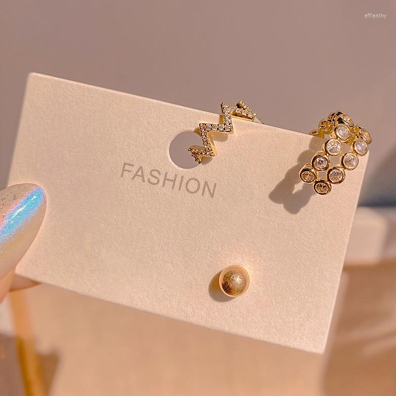 

Backs Earrings CZ Crystals Gold Ear Cuff For Women Charming Zircon Clip On Without Piercing