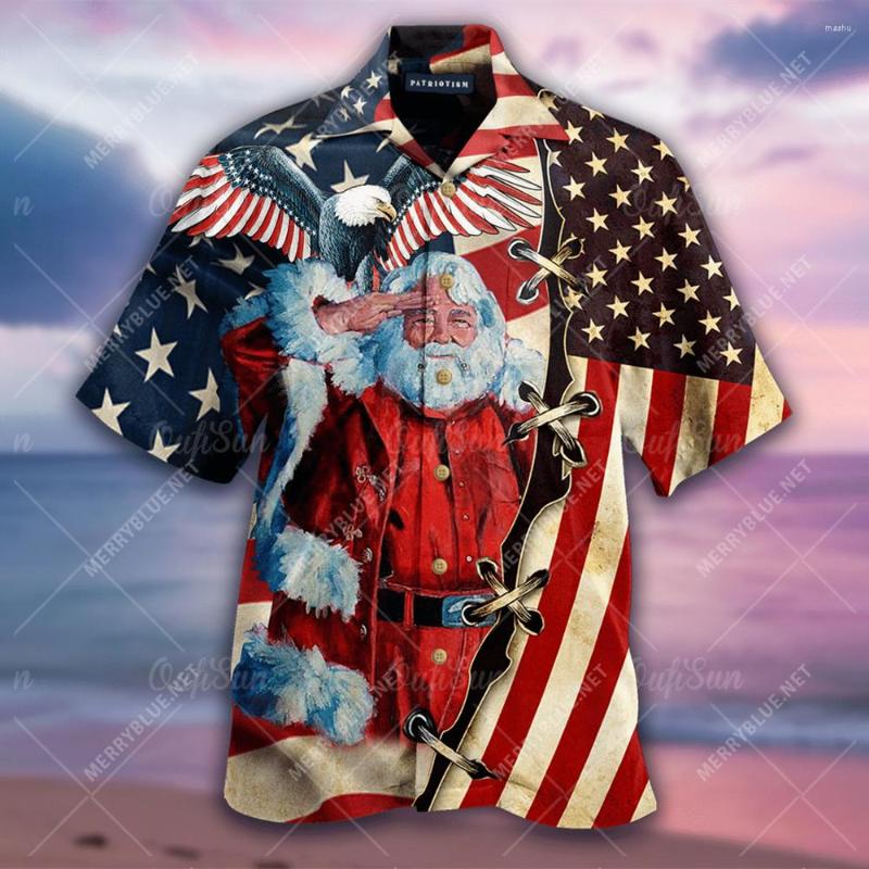 

Men' Casual Shirts Santa Hawaiian Pattern Beach Party Shirt Loose Fashion Short Sleeve Snowman Oversized Trend Street Unisex, Ofsq-00936