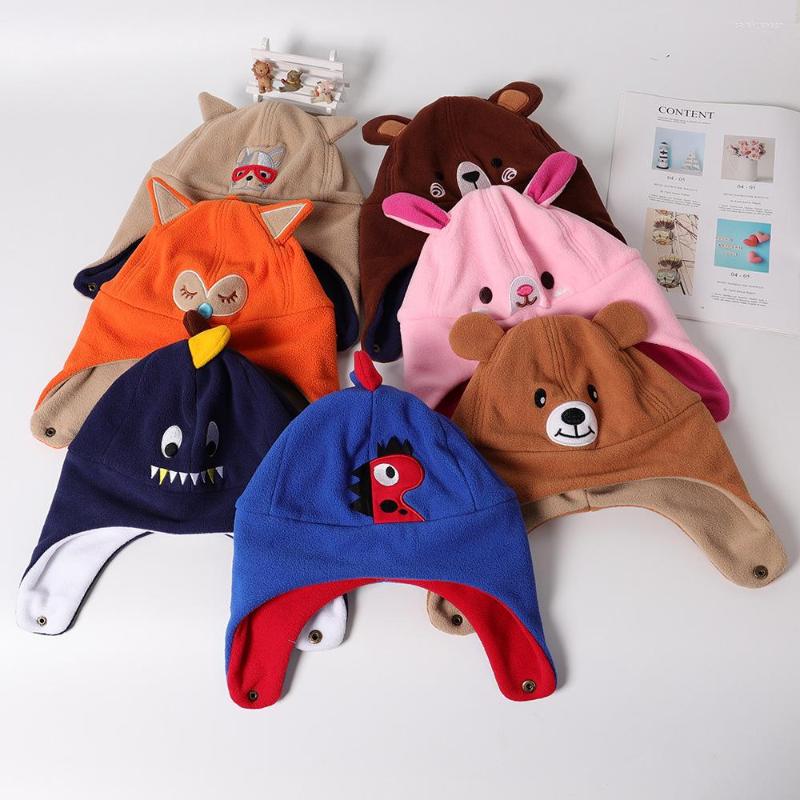 

Berets Cartoon Children Hat Autumn Winter Keep Warm Cap For Boy Girl 1-2-3-4-5 Years Kids Bomber Hats Casual Cute Toddler Baby Caps, Khaki