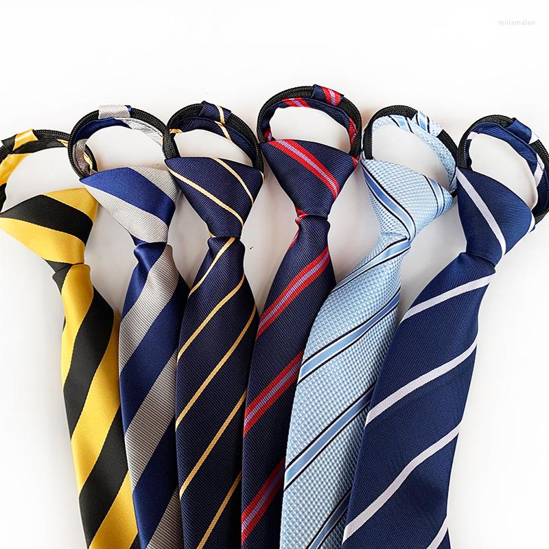 

Bow Ties Zipper Tie Men Bridegroom Wedding Necktie Lazy Pre-tied Striped 8cm Sell Style For Women Wholesale