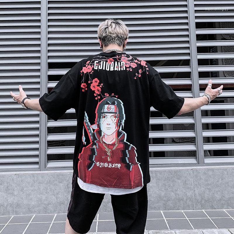 

Men' T Shirts Men Hip Hop Shirt Japanese Harajuku CartoonT-Shirt Summer Tops Tees Cotton Tshirt Oversized 2022 Arrival, Black