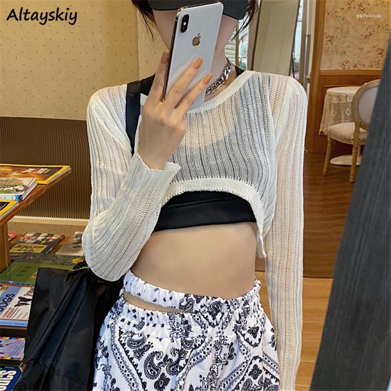 

Scarves Knitting Hollow Out Long Sleeve Shrugs Women Sun-proof Fairy Preppy Style Students Breathable Wrap Girl Leisure Elegant Shawls