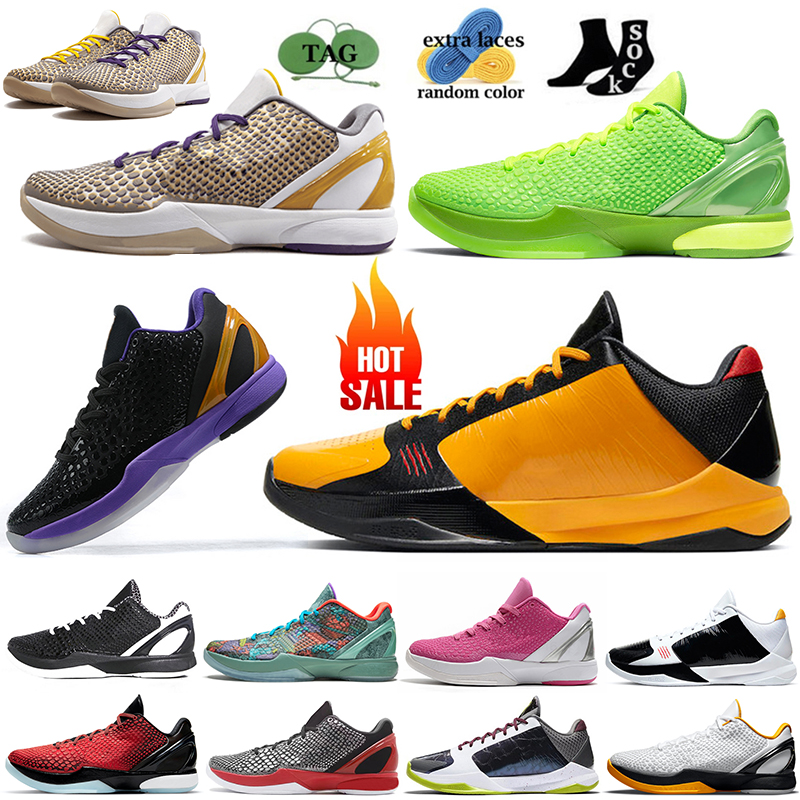 

Kobe Mamba 6 Protro Grinch Men Basketball Shoes Kobes Designer Sneakers Black Purple Bred Mambacita Bruce Lee Del Sol Think Pink Mens Outdoor Sports Trainers, Protro prelude