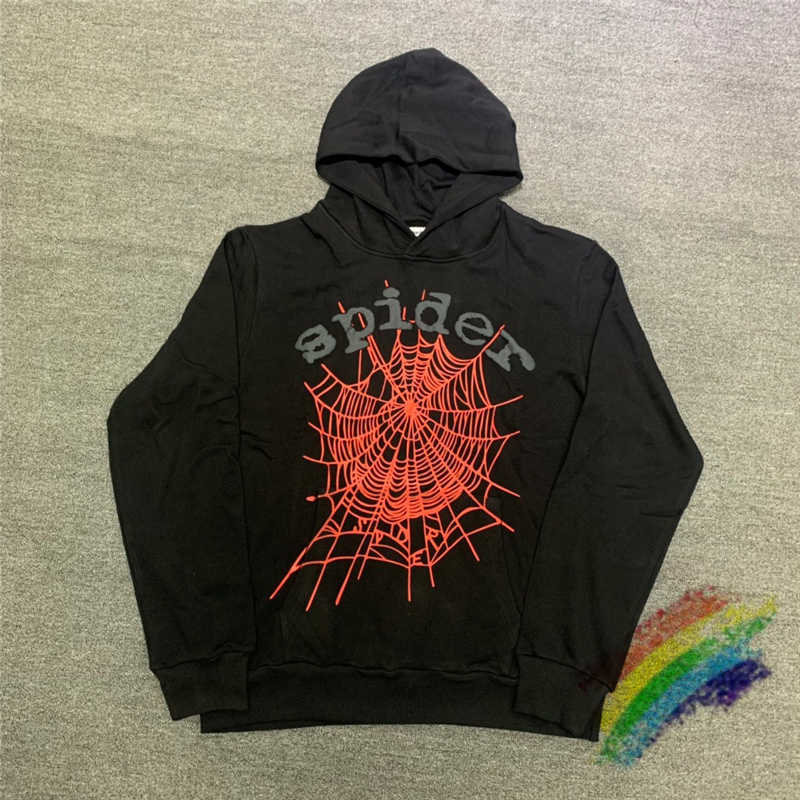 

Men' Hoodies Sweatshirts Black Sp5der 555555 Hoodie Men Women 22FW Red Puff Print World Wide Spider Hoodie Young Thug Pullover 1011H22, 15