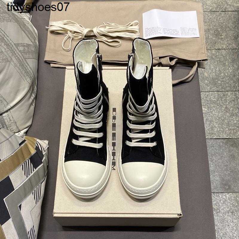 

high quality RO canvas shoes high top black heel rubber patch DK standard thick sole lace up milk fragrant bottom dark black fashion shoes, Ro heel rubber patch black high top