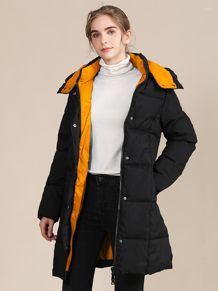 

Women's Trench Coats Elegant Solid Color Casual Parkas Fur Women Autumn Winter Zip Up Button Sweet Loose Fashion Long Coat Down 2022