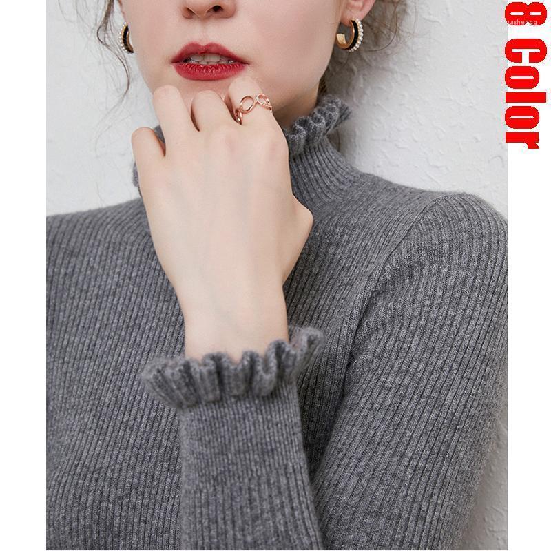 

Women's Sweaters Women's 2022 Plus Size Autumn Winter Half High Collar Long Sleeve Sweater Women Solid Knitted Pullover Slim Sueters De, Green