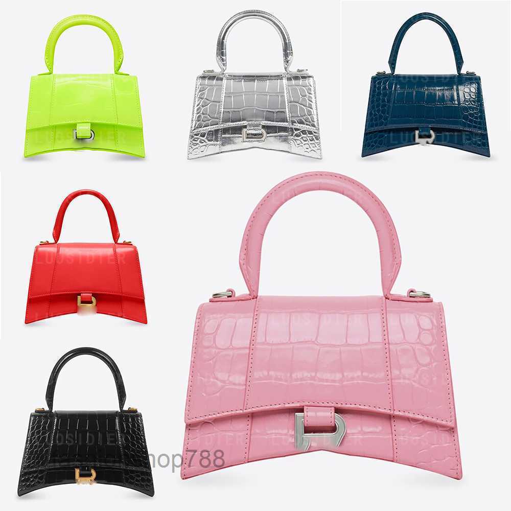 

hourglass handbag bags Crocodile embossed hour glass bag xs black pink purse mini wallet small crossbody tote hourglass handbags Luxurys Des, 7/crocodile embossed