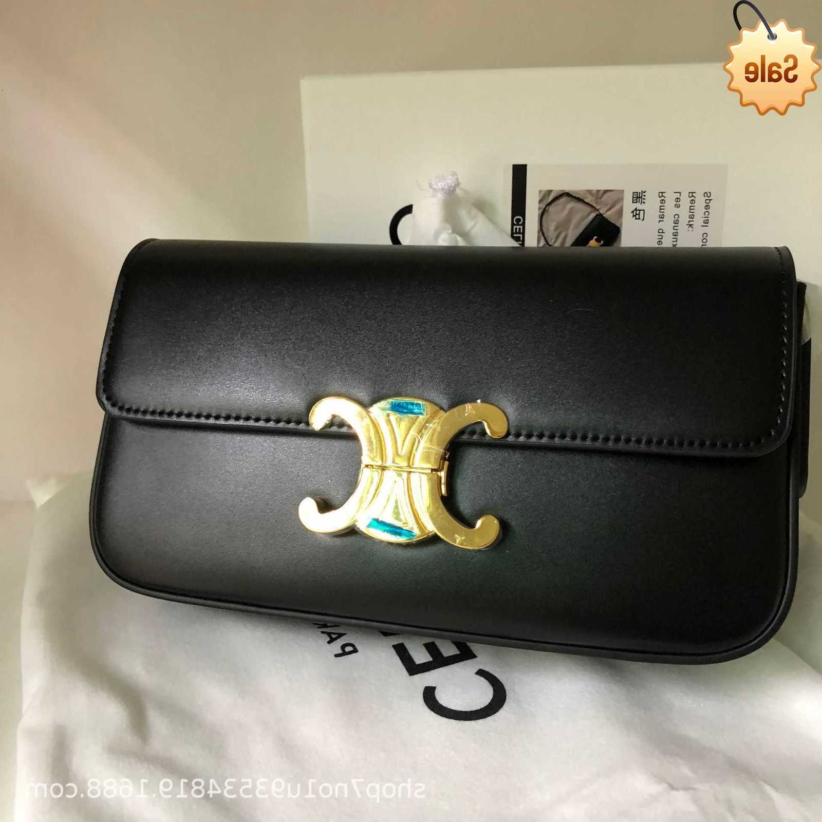 

Designer Bags Celi Arc De Triomphe New Old Flower Underarm One Shoulder Oblique Span Square Small Popular Dign Tofu French Stick Bag Factory Direct Sale, Black