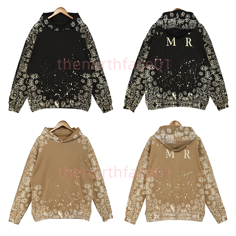 

High Street Women Mens Hodies Womens Fashion Cashew Flowers Printing Sweatshirts Unisex Casual Loose Sweter Jacket Size S-XL, Black