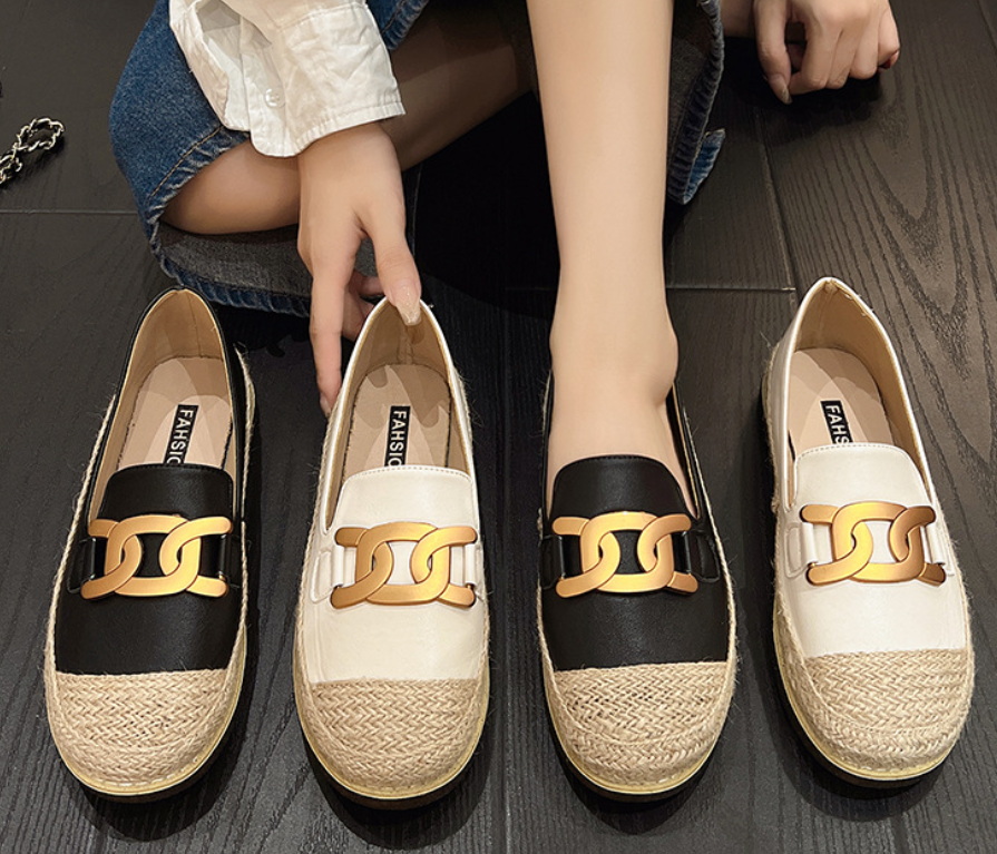 

Weaving Grass Fisherman Shoes for Women In Spring 2023 New and New Xiaoxiangfeng Loafers Casual Shoes