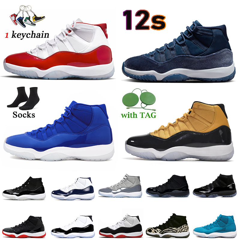 

Basketball Shoes High OG Jumpman 11 11s Midnight Navy Black Yellow Cherry Cool Grey Jubilee 25th Anniversary Animal Instinct High Bred Women Mens Trainers Smeakers, # midnight navy 36-47