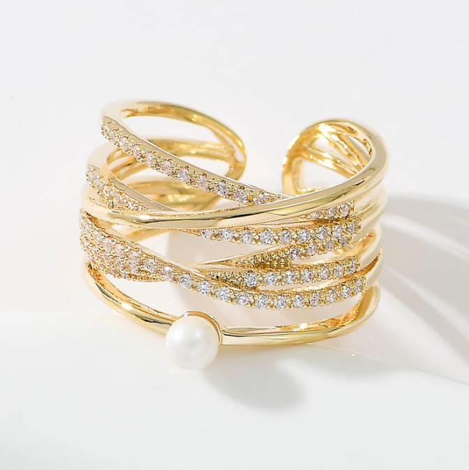 

Open Adjustable Ring Japanese Fashion Personality Geometric Metal Open Ring Female