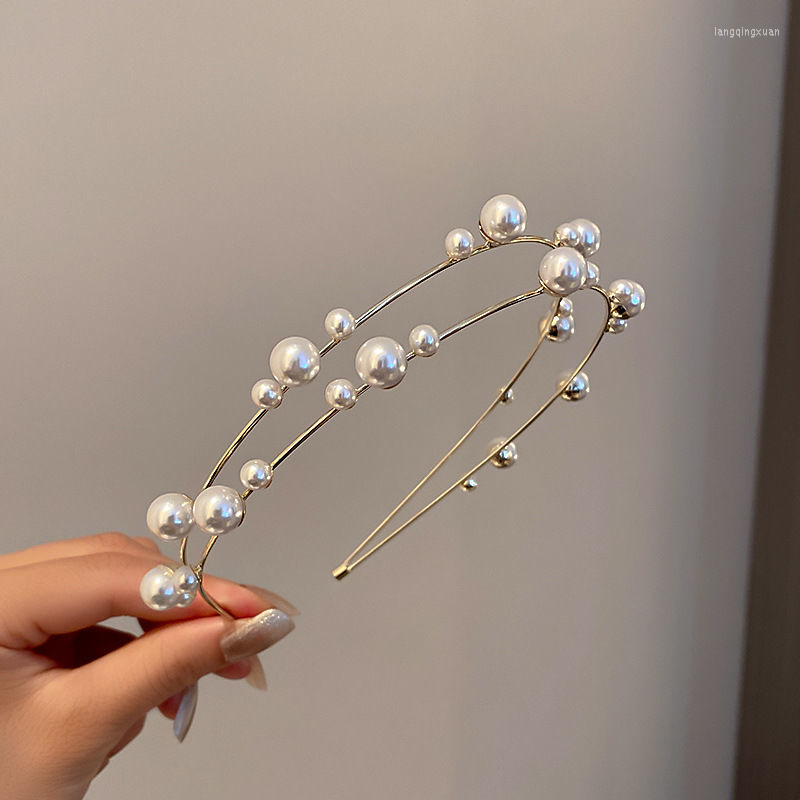 

Headpieces Pearl Hair Hoop Retro French Fairy Head Hairpin Hairband Jewelry Bridal Wedding Headwear Accessories