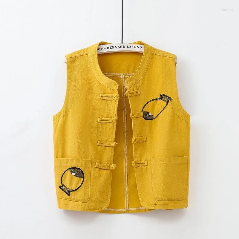

Women's Vests Stretch Denim Vest Women's Short 2022 Spring Autumn O-Neck Slim Waistcoat Jacket Pink Red Blue Sleeveless Outerwear Female