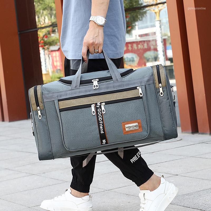 

Duffel Bags Canvas Men Travel Bag Large Capacity Handbags Portable Outdoor Carry Luggage Women Weekend Duffle, Dark coffee