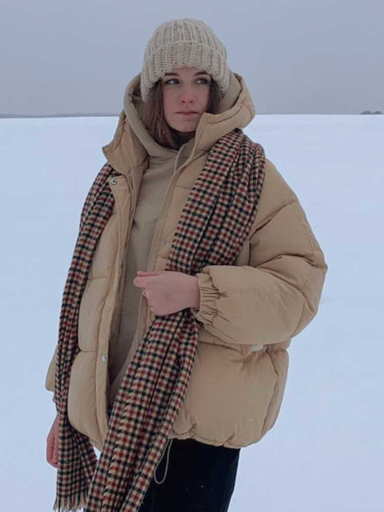 

Women' Down Parkas Women Short Padded Coats Winter Thick Hooded Cotton Jackets 2022 New Female Korean Loose Puffer Parkas Ladies Oversize Outwear T221011, Blue