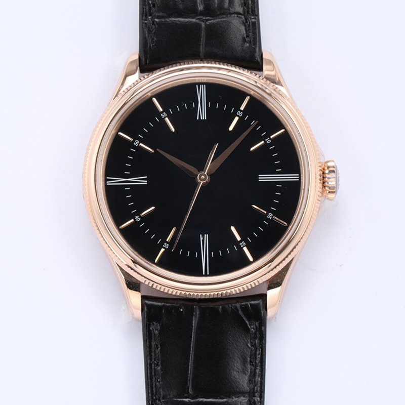 

Classic Mans Watch 39mm Automatic Mechanical WristWatches Business Leather WristWatch Montre De Luxe Watches for Men, Color 1