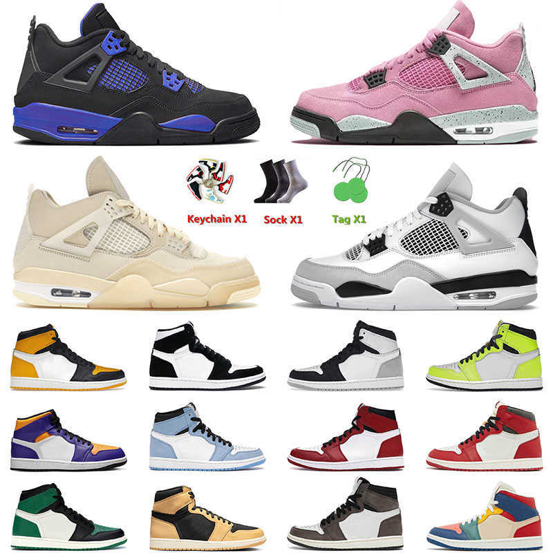 

Mens Women Og Jumpman 1 Basketball Shoes Blue Thunder University Pink 4 4s Military Black Twist 1s Taxi Lakers Men Retro Trainers Sneakers, B23 gs motorsport 36-47