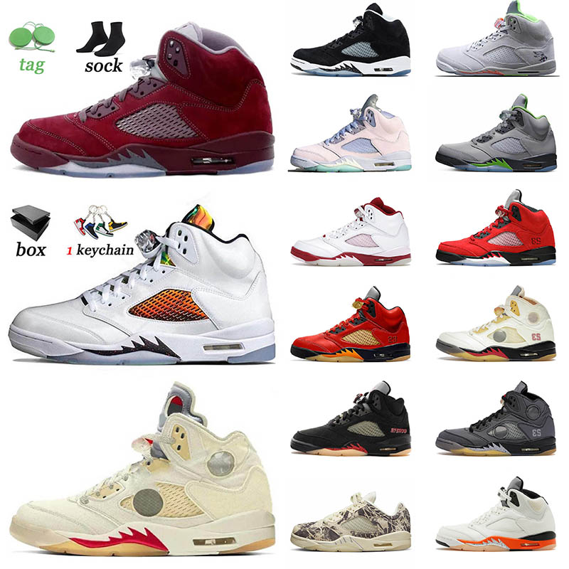 

J5 Fashion Designer 5s Basketball Shoes Black Muslin Burgundy Bugs Bunny Low Expression Off Noir Jade Horizon PSGS Jorda Womens Mens Sneakers Trainers, C48 raging bull 40-47