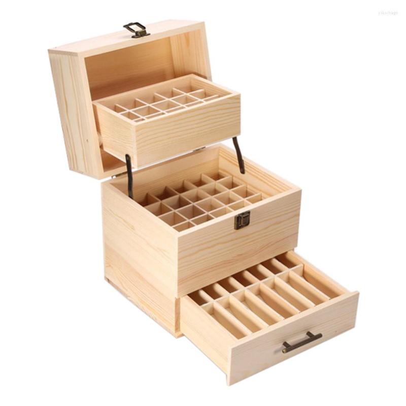 

Slots Essential Oil Holder Wooden Storage Box Container Cabinet Aromatherapy