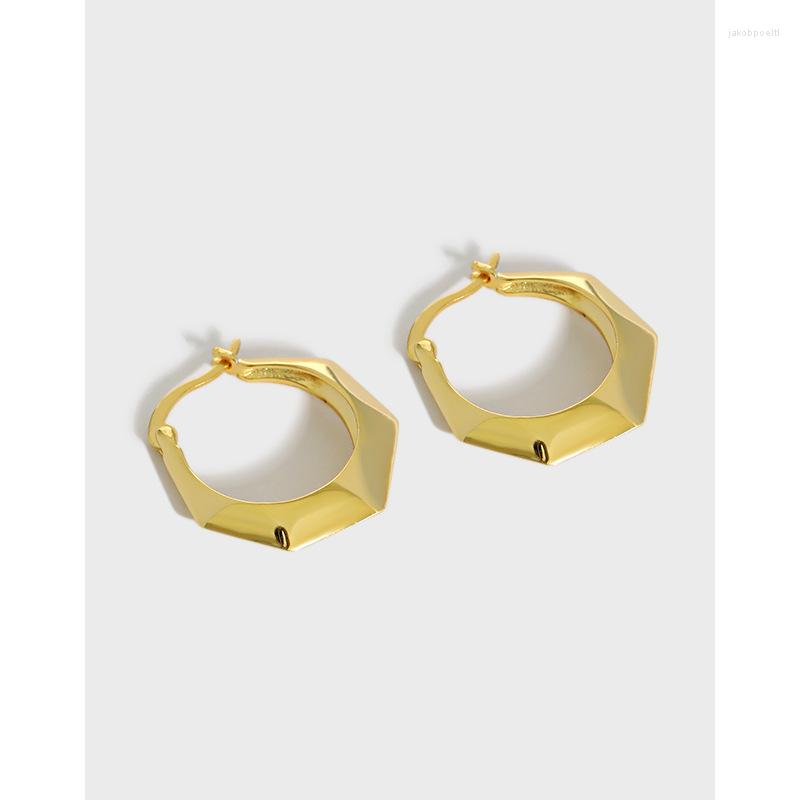 

Hoop Earrings SHANICE S925 Sterling Silver Ins Niche Geometric Polygon Simple Hypoallergenic Jewelry For Women Girl Men