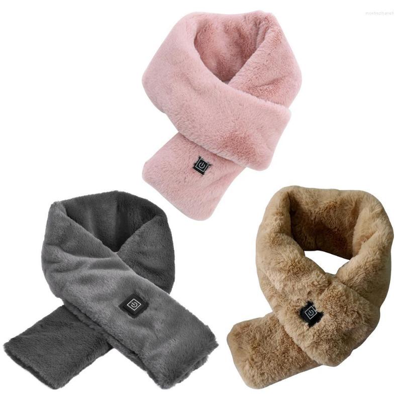 

Bandanas Imitation Fur Winter Warm Heating Scarf Usb Rechargeable Cervical Collar Anti-leakage Design Can Be Washed Directly