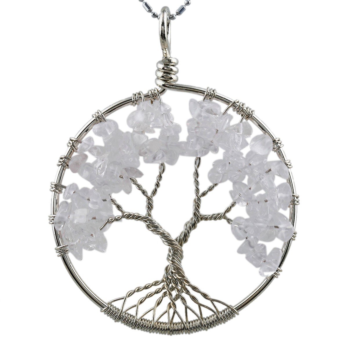 

Pendant Necklaces Tumbled Gemstone Tree Of Life Necklace For Women Men Drop Delivery 2022 Amftg