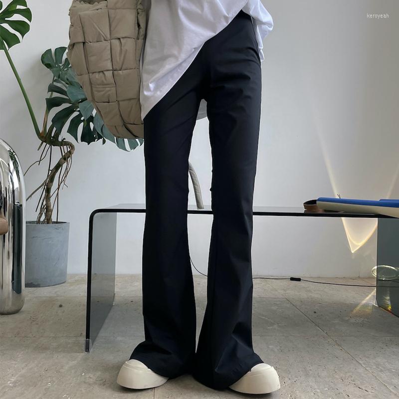 

Women's Pants Summer Women's Casual Solid Color High-waist Slim-fit Flared, Black