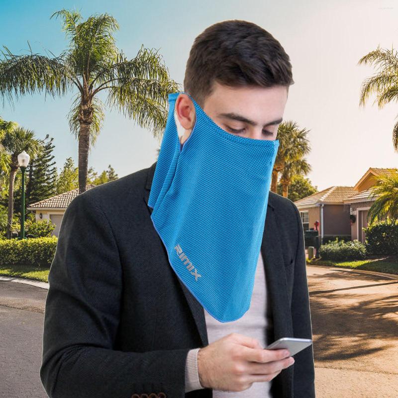 

Bandanas Cycling Bandana Mesh Face Cover Half Mask Hang-Ear Neck Cool Tube Scarf Sport Running Hiking Hunting Men Women