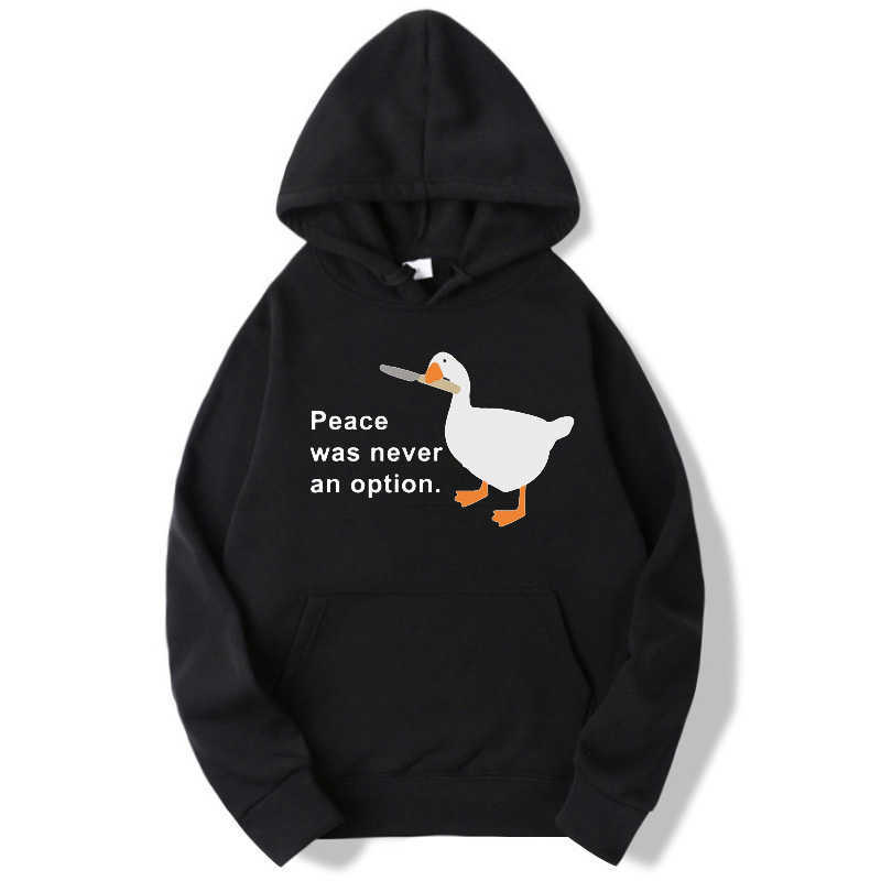 

Men's Hoodies Sweatshirts Hoodies Men 2022 Autumn Winter Sudadera Hombre Peace Was Never An Option Goose Hoodie Unisex Hooded For Men Women Sweatshirts T221008, Beige