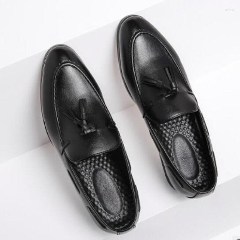 

Dress Shoes Est Men Tassels Formal Italian Loafers Luxury Wedding Male Office Flats Red 1a1, Black