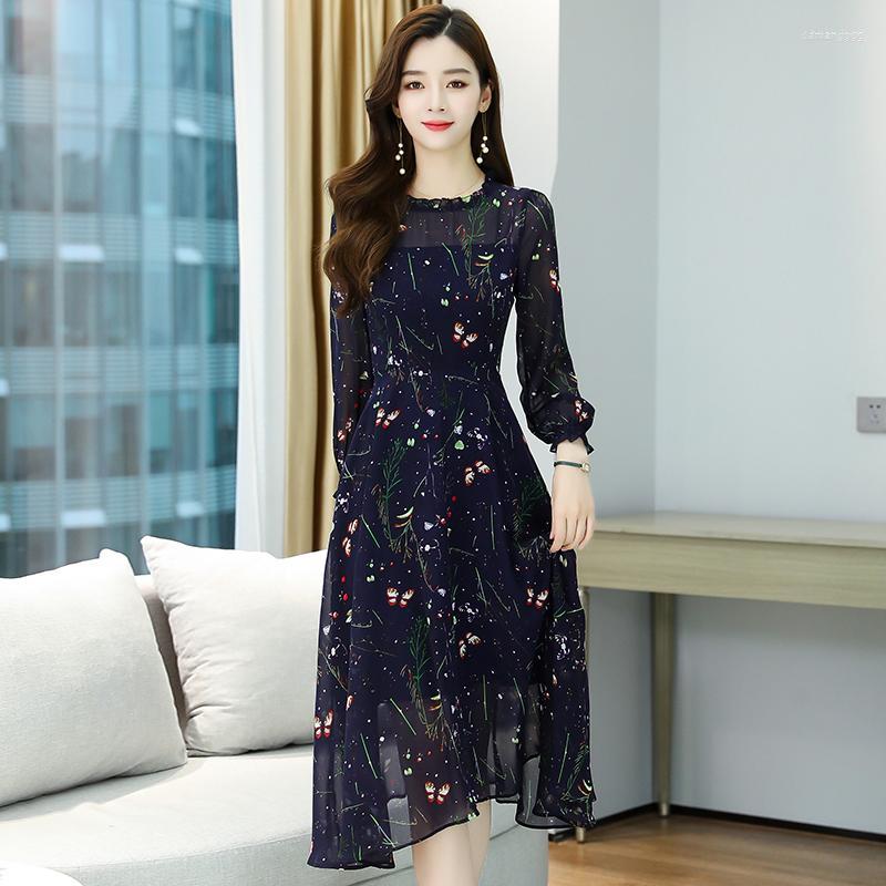

Party Dresses Design Girls Fashion Chiffon Long Women's Summer Holiday Beach Sleeve Slim Dress Flower Dinner Printing L #M210Party, As picts