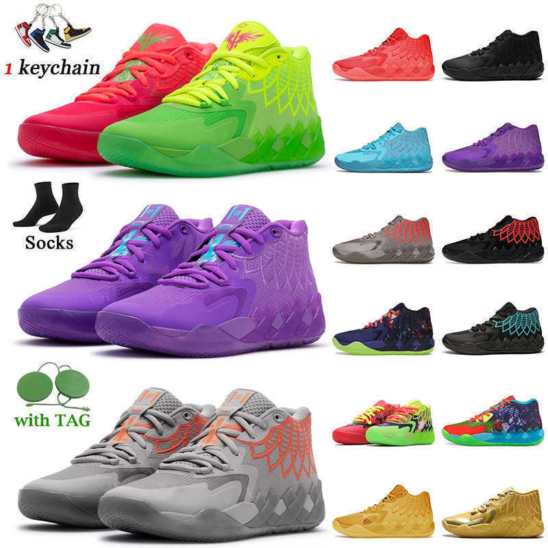 

Sport Basketball Shoes 2022 Men LaMelo Ball MB.01 Athletic Sneakers 1of1 Not From Here Black Red Blast Buzz Rick and Morty Galaxy I, B10 iridescent dreams 40-46