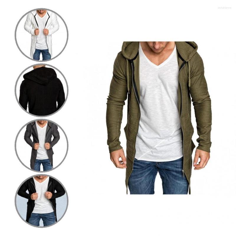 

Men's Down Longline Cardigan All Match Durable Streetwear Style Wear Resistant Male, Black