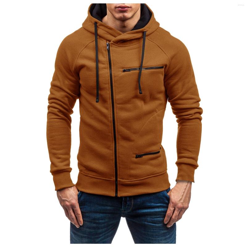 

Men's Hoodies Fashion Hoodie Men Winter Slim Warm Long Sleeve Cardigan Zip All-match Sports Loose Plus Size Sweatshirt Coat Jacket, Coffee