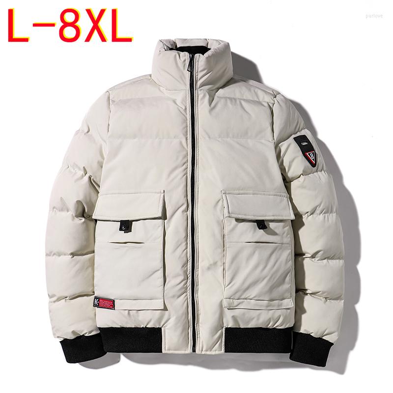 

Men's Down Men Parkas Thicken Warm Coat Mens Stand Collar Jackets Solid Color Parka Coats Male Winter High Quality Thermal Overcoat, Army green