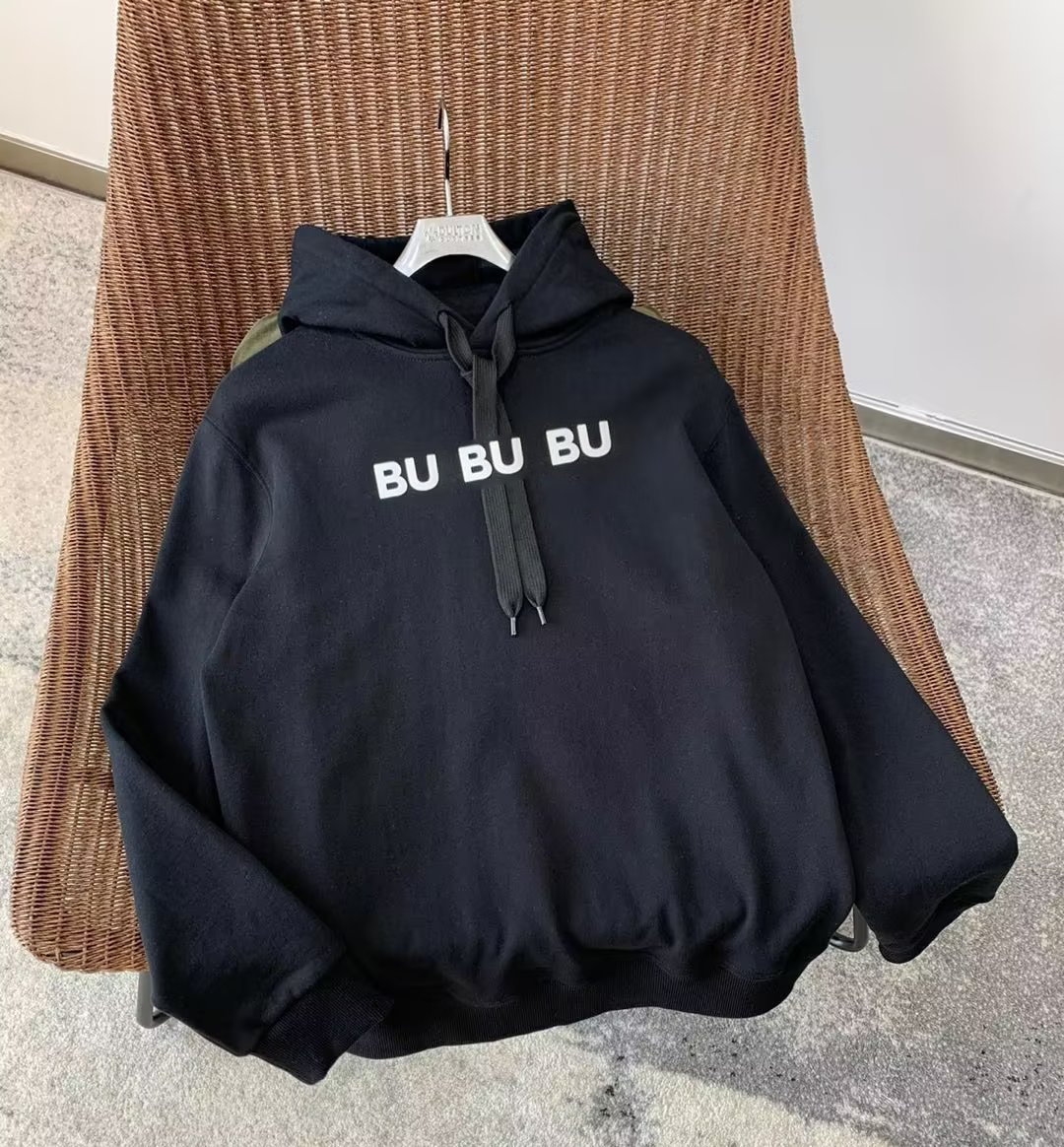 

2023 European New Design Men's Hoodie Bottoming Shirt Round Neck Ladies Sweater Couple Street Sports Cotton Letter Print 2 Colors