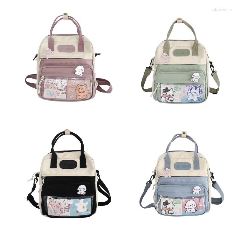 

Duffel Bags Gilrs Cute Schoolbag Nylon Shoulder Cartoon Satchel With Adjustable Straps Lightweight Small Daypack Handbag, Blue