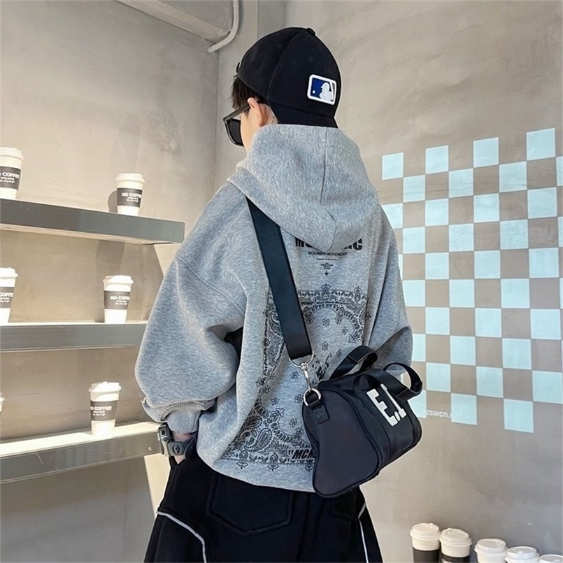 

Pullover Boys Top Long Sleeve Fashion Sweatshirt Autumn Winter Thick Children s Clothing Striped Print Korean Sport Loose Clothes L221010, Black