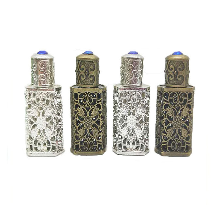 

50pcs 3ml Bronze style Arabic Perfume Bottles Arab Glass Bottle Container with Craft Decoration