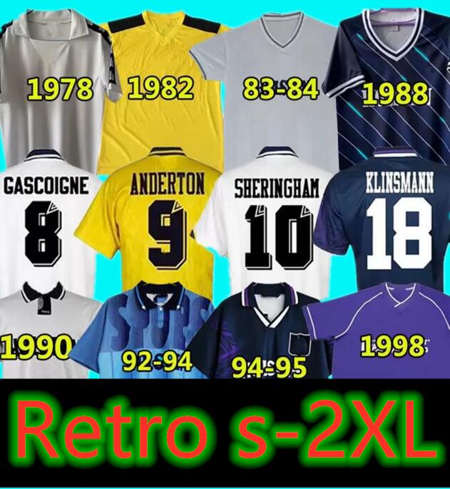

SHERINGHAM Retro Soccer Jerseys ANDERTON Klinsmann GASCOIGNE Ginola Ferdinand 1978 81 82 83 84 86 88 90 92 94 95 98 2008 09 18 19 Tottenham Classic Vintage Centenary