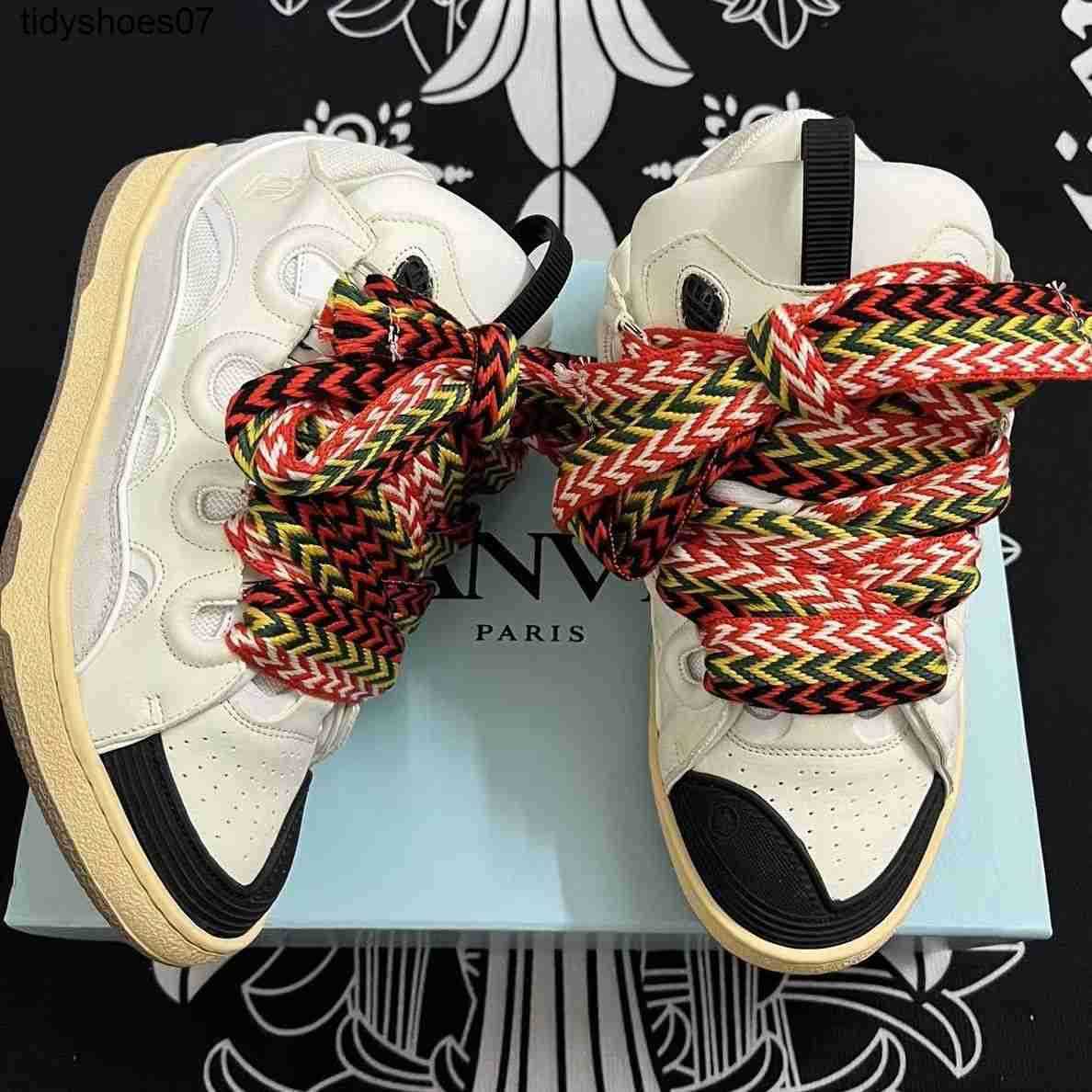 

LANVINS Bread Shoes Female designers Pure Original Thick soled Casual Sports Shoes New Couple Gump Training Shoes, Number
