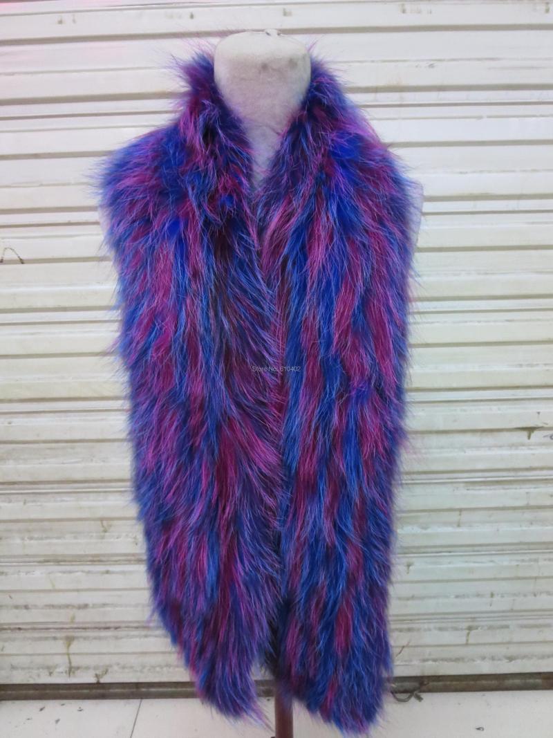 

Scarves Lady Real Fur Knitted Cape/wrap/coat/shawl/ Cloa/bluu Purple