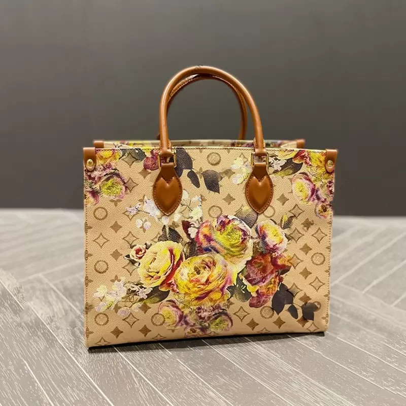 

Crafty onthego birkin large Totes Bags Shopping Colorful Printed trapstar bag Flowers Luxurys purses designer woman handbag luxurious bag