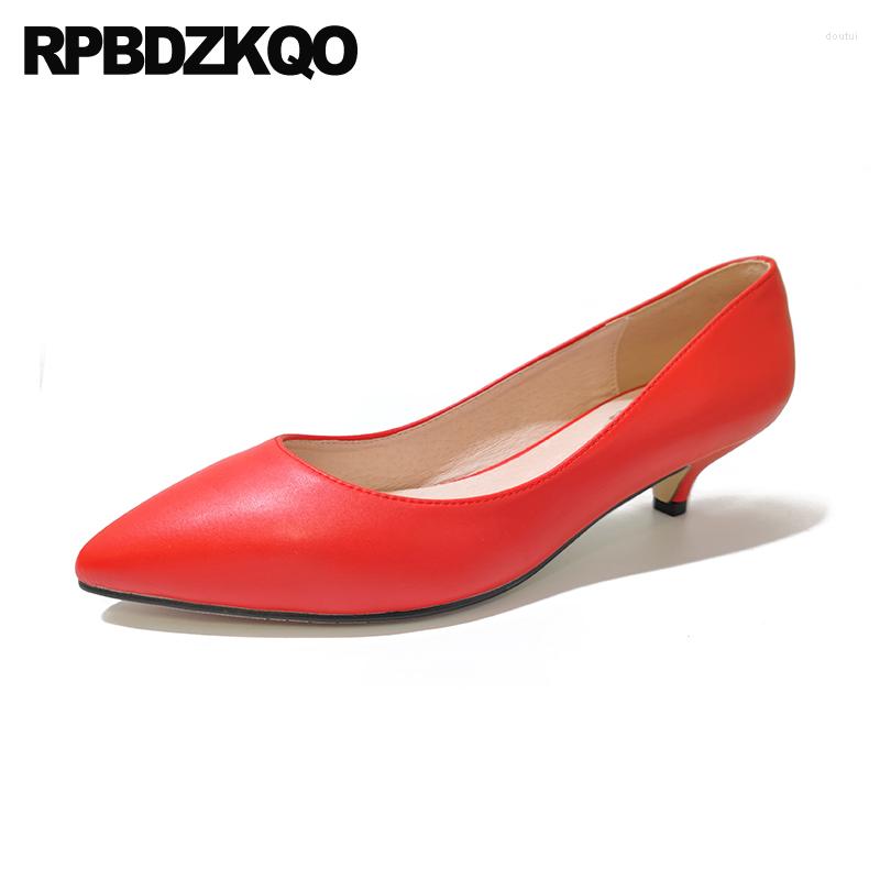 

Dress Shoes Female 2022 Women Handmade Size 33 High Heels Ladies Low Pumps Wine Red Big Medium Black 10 42 12 44 Kitten Pointed Toe, Red 10cm